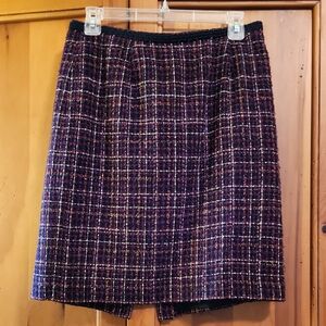 Laura Scott Multicolor Plaid Pencil Skirt